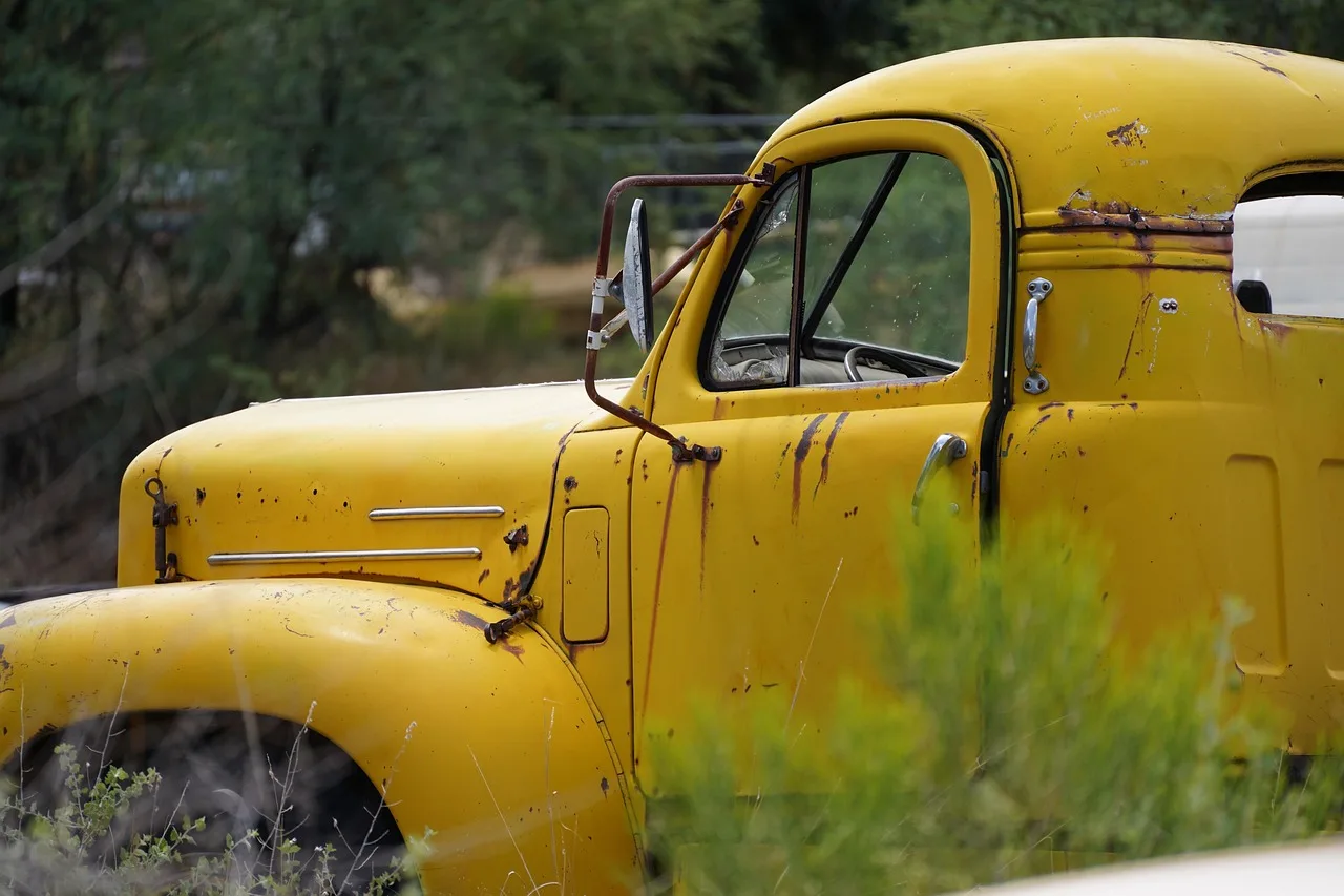 truck, jalopy, junkyard, old truck, rusty. Dumpster Rental Bookkeeping: A Cash-Control Routine