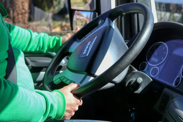 truck, driver, transport, traffic, vehicle, freight, vehicles, driver's license, steering wheel, truck driver, van driver, driving instructor, truck driver, truck driver, truck driver, truck driver, truck driver. Dumpster rental daily operations: a photo and records checklist