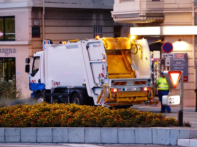 street cleaning, garbage disposal, monaco, truck, cleaning, at night, illuminated, street cleaning, street cleaning, street cleaning, garbage disposal, garbage disposal, garbage disposal, garbage disposal, garbage disposal, monaco, truck. Dumpster Rental Regulation: Dispatch and Disposal Basics